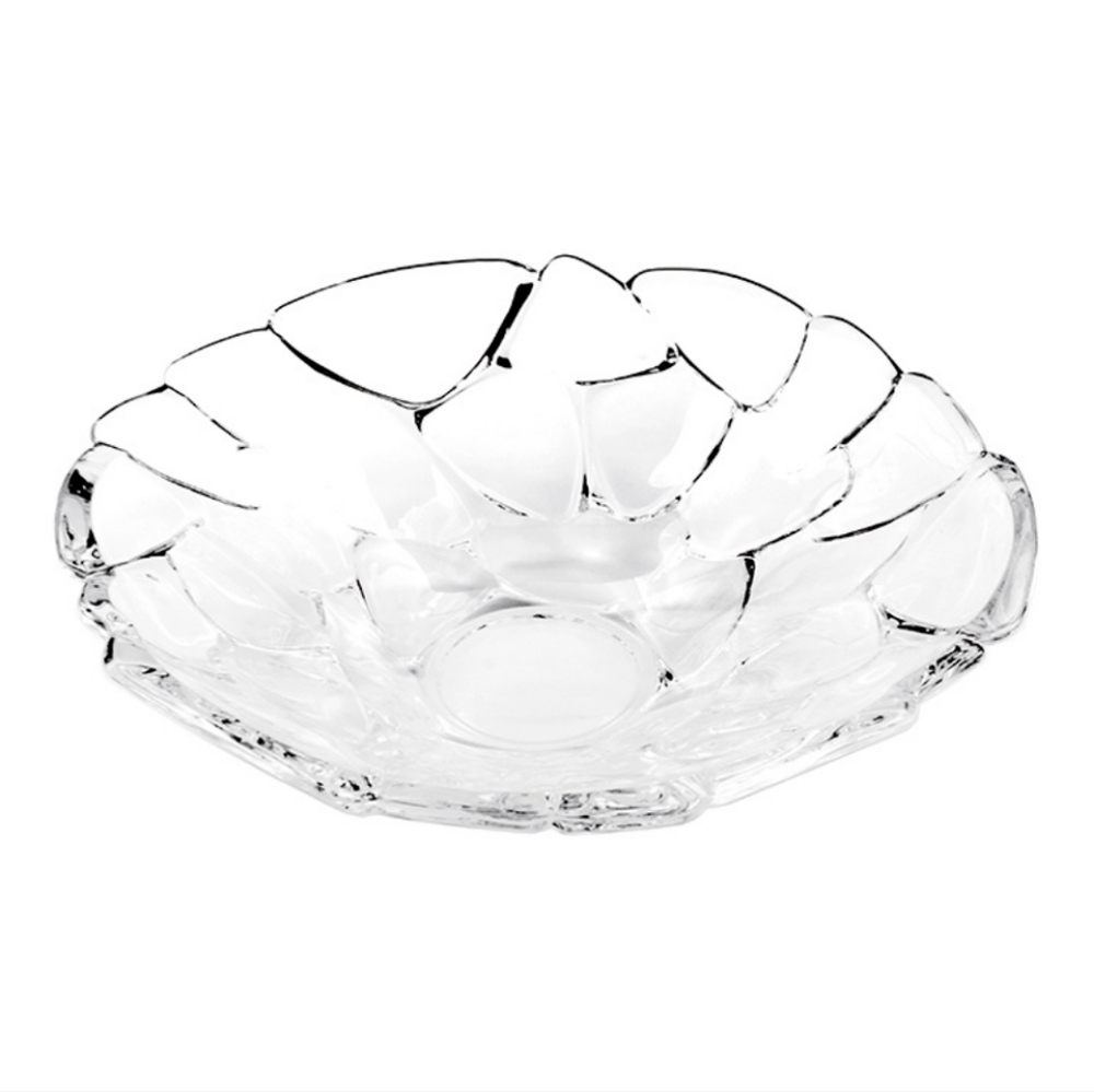 Crystal Glass Fruit plate Stoneline Pattern